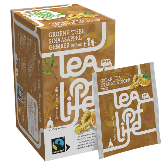Fairtrade Green Tea Orange Ginger Tea of Life